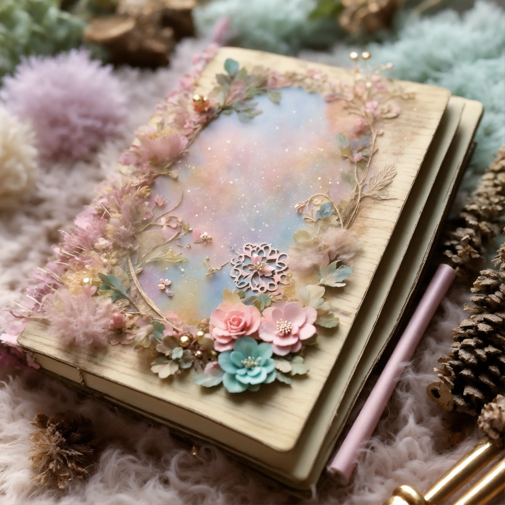 Journal spread with simple sketches representing different days of the week